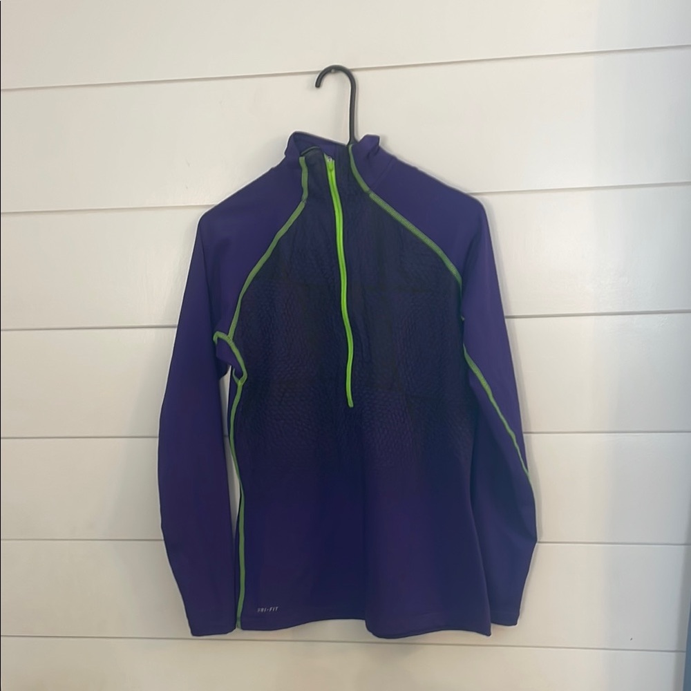 Nike Purple and Green Athletic Jacket